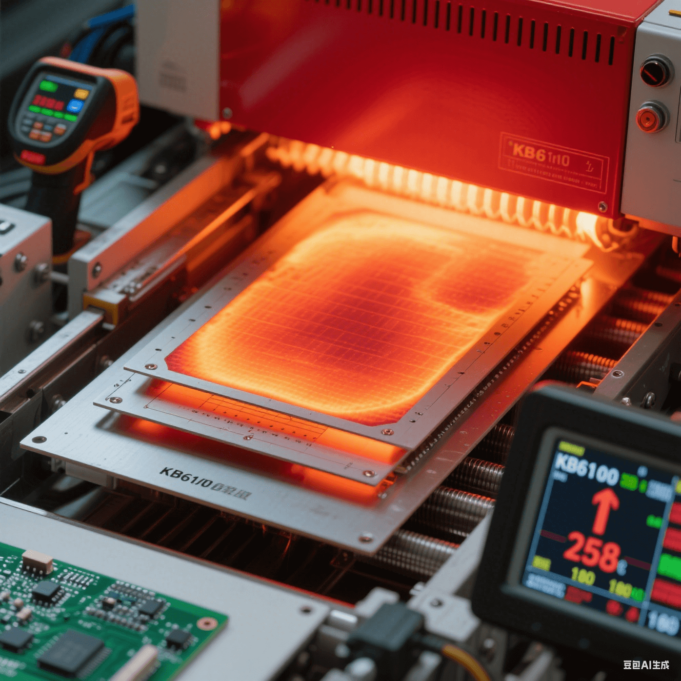 B6160樣板在288℃熱風下持續180秒