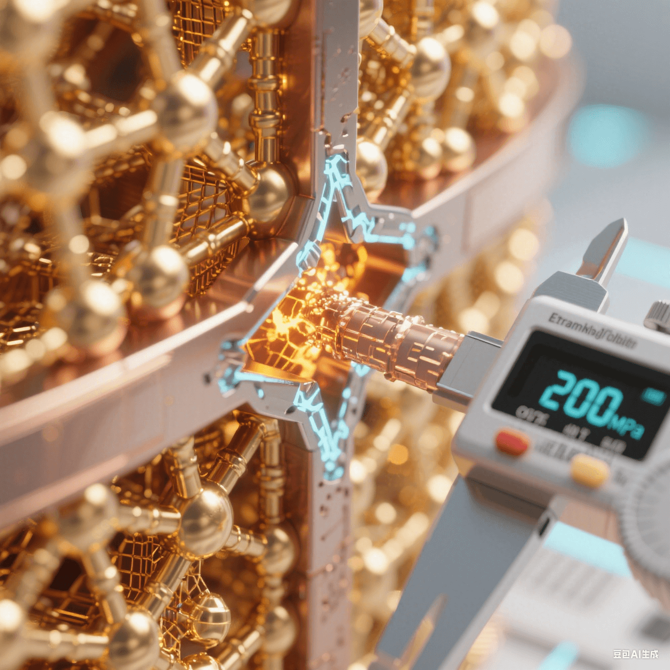 銅 - 銅鍵合界面在高溫加壓下晶格融合，分子動力學(xué)模擬展示金屬擴散過程