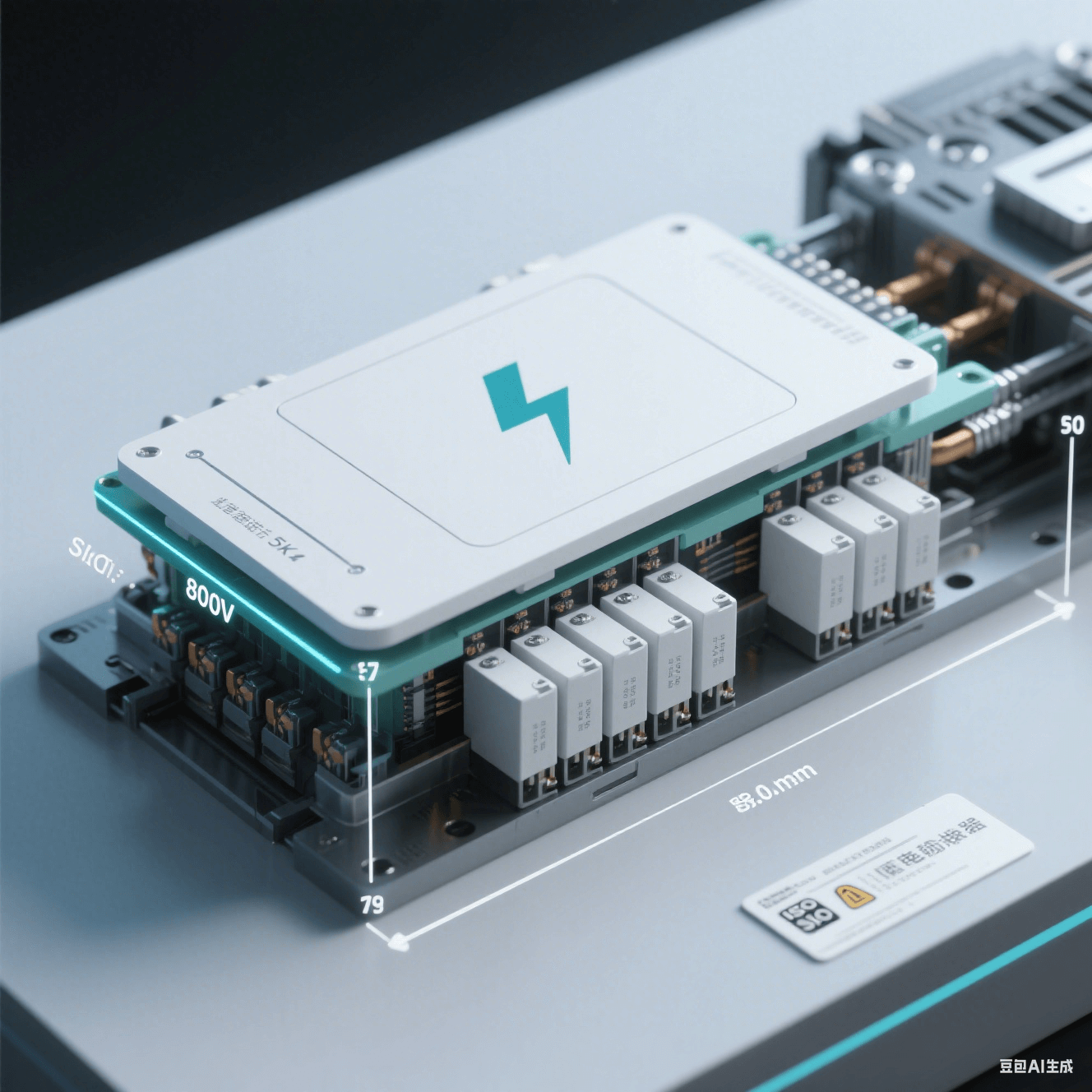 800V平臺陶瓷基板：AlN材料實現＞5kV絕緣與8mm爬電距離
