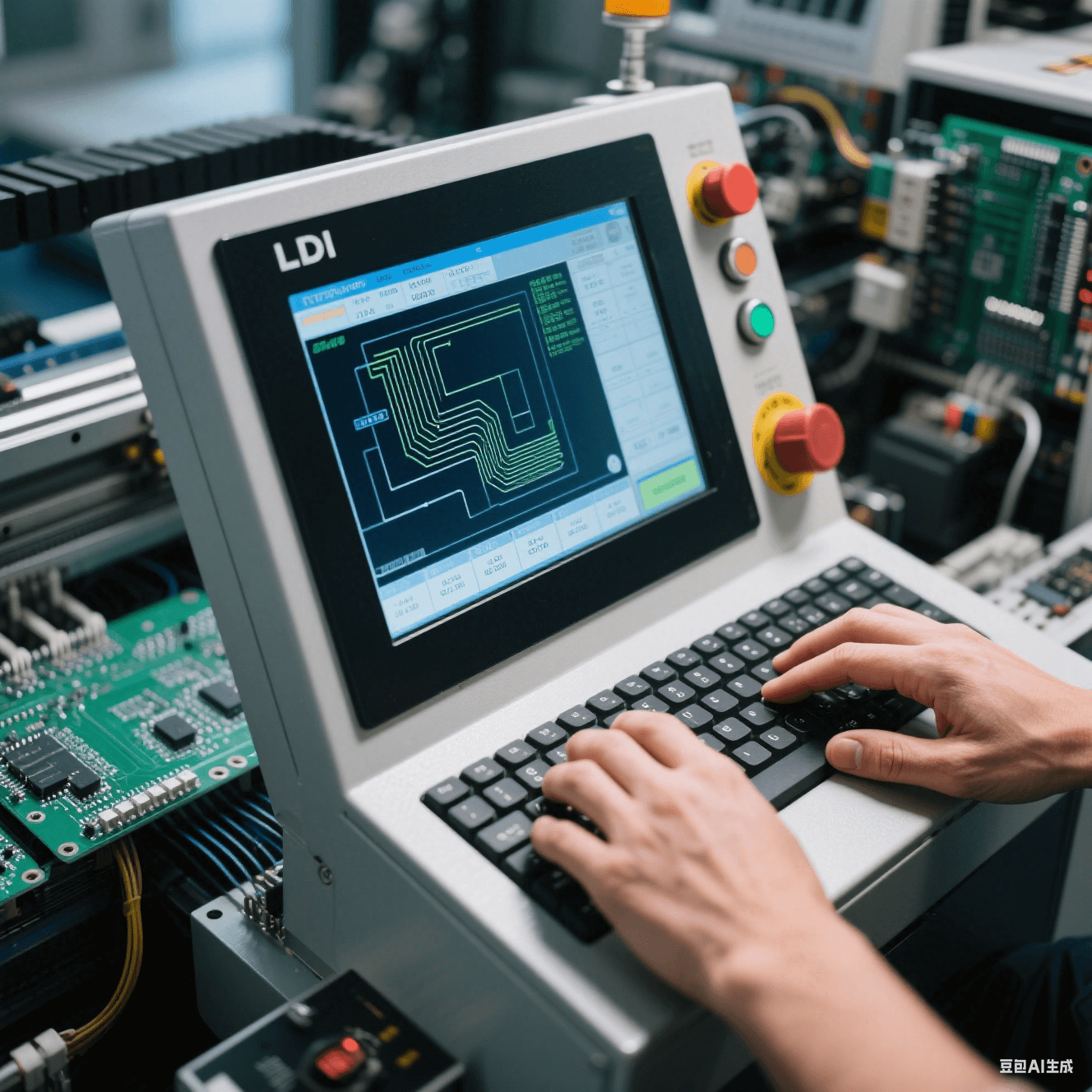 LDI設(shè)備加工高頻線路特寫