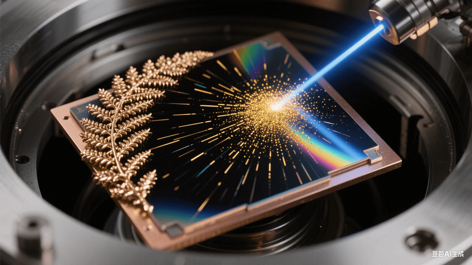 呈現真空環境中金屬粒子沉積成膜的微觀景象