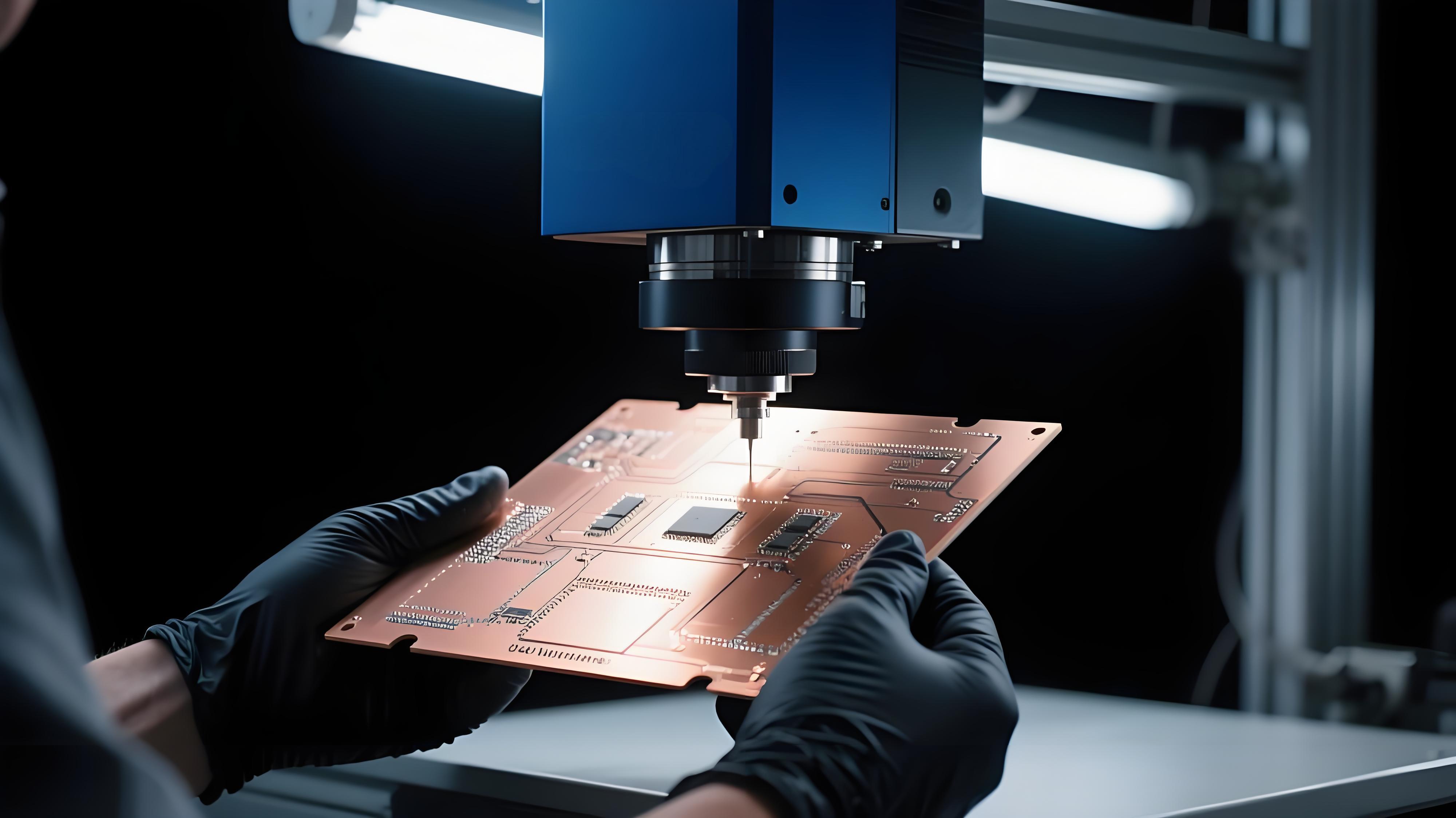 OSP工藝質量控制環節，技術人員使用X射線熒光光譜儀檢測PCB板膜厚