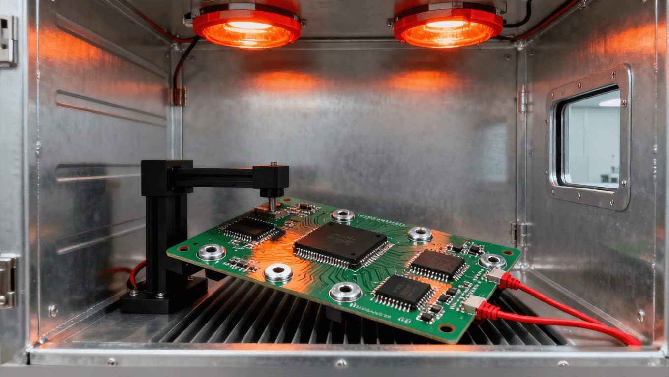 汽車電子PCB老化測試 發(fā)動(dòng)機(jī)艙高溫模擬 耐高溫PCB板 加熱燈