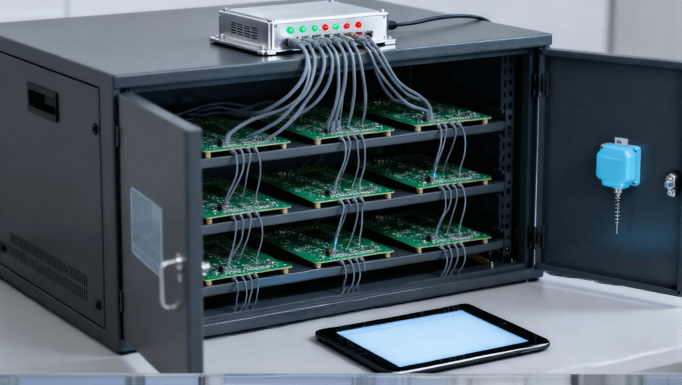 PCB智能老化測試 物聯(lián)網(wǎng)監(jiān)控 數(shù)據(jù)采集模塊 溫度傳感器