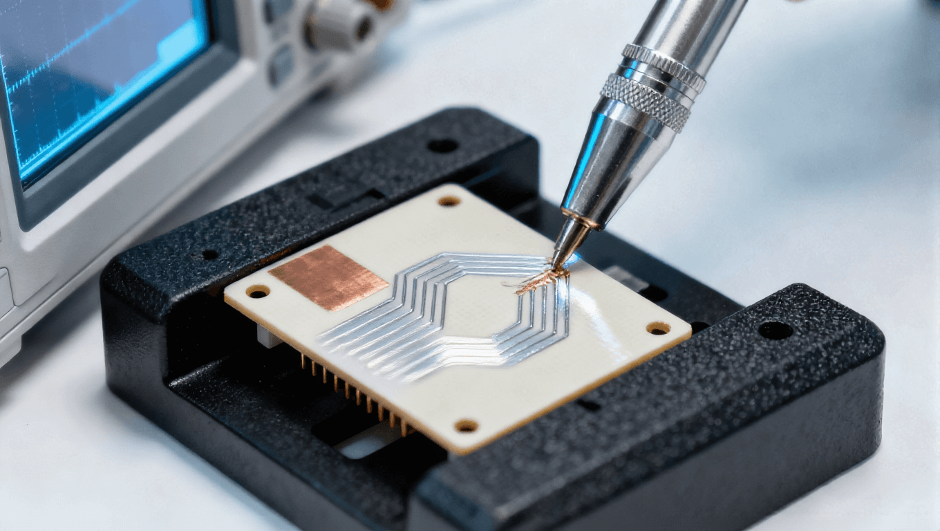 高頻毫米波天線板 自動駕駛 77GHz 雷達板 車規測試 示波器探頭 冷調光影 .png