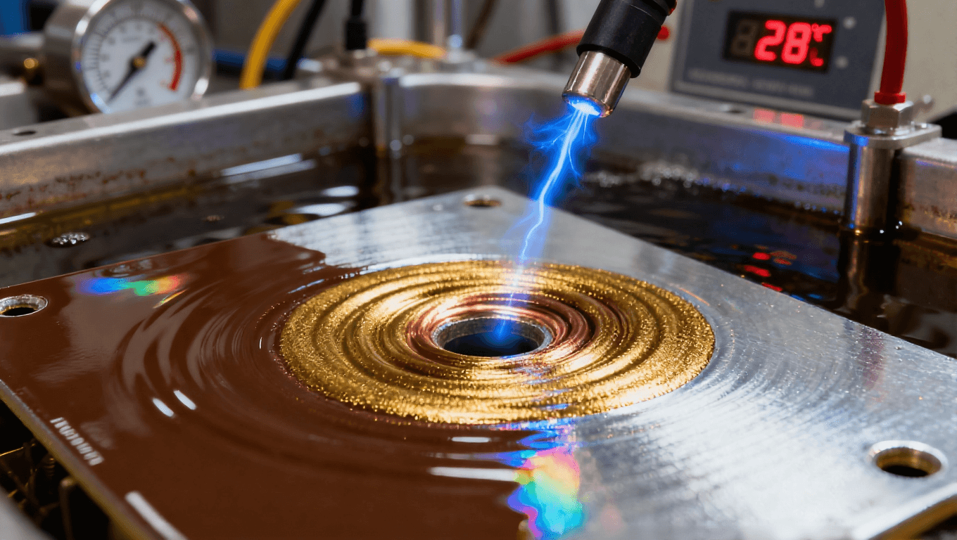 脈沖電鍍工藝中銅離子動態沉積過程可視化演示