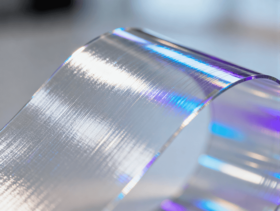 透明導電材料如氧化銦錫在柔性電路板中的特寫展示 透明導電材料如氧化銦錫在柔性電路板中的特寫展示