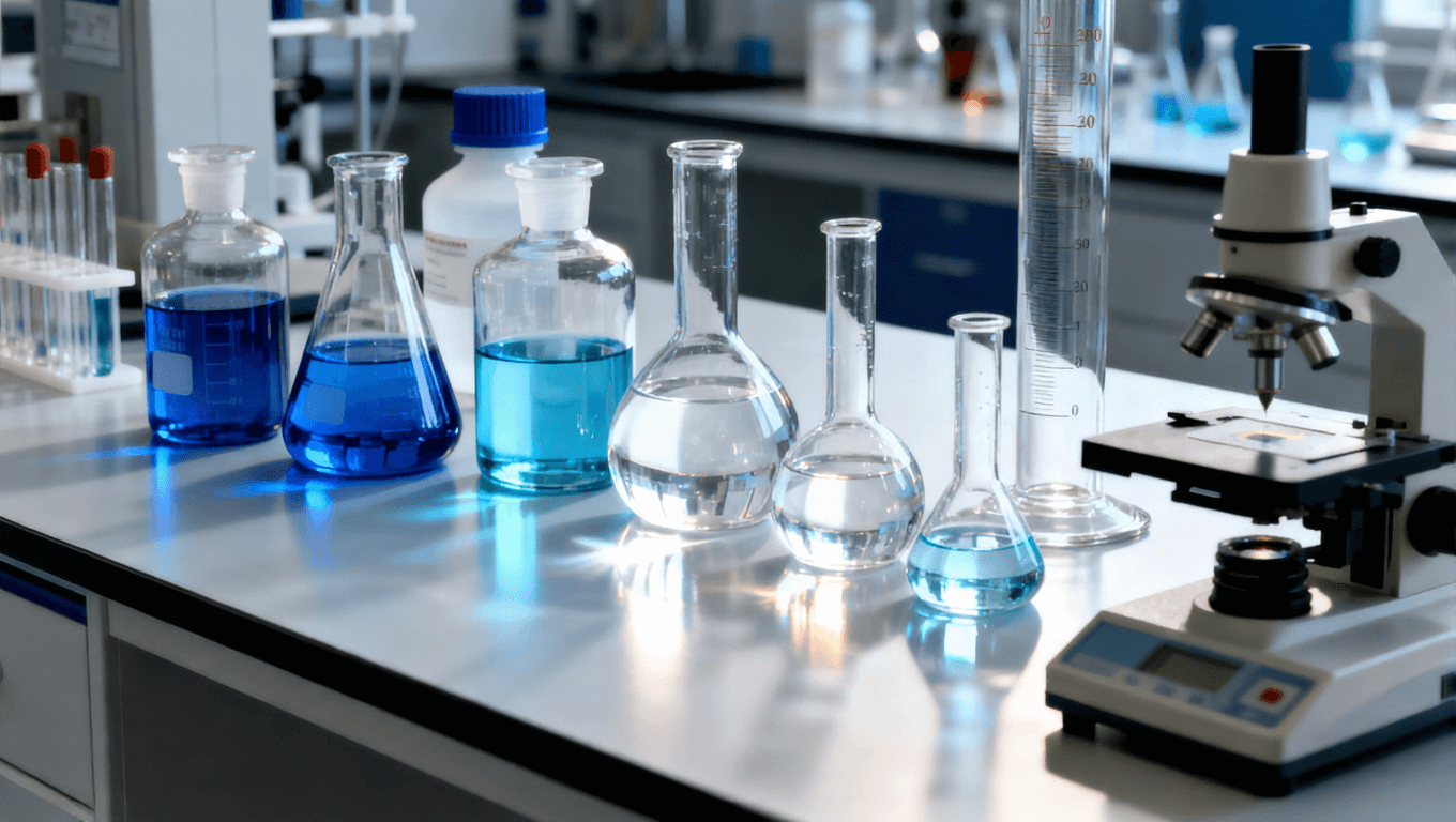 沉銅溶液配方正交試驗與化學組分優化實驗室研究場景