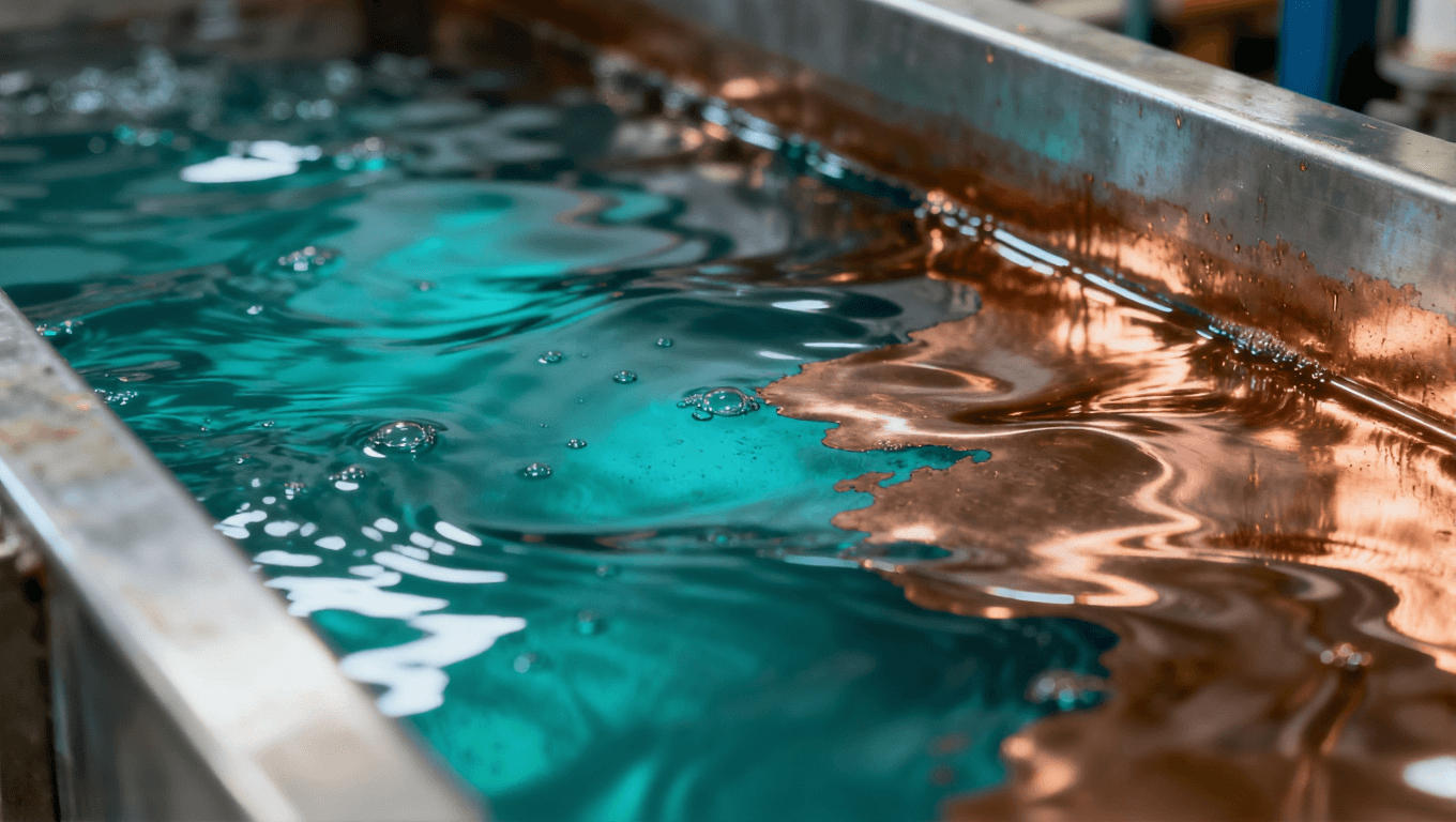 沉銅溶液反應過程中銅離子沉積與鍍層均勻性工業特寫