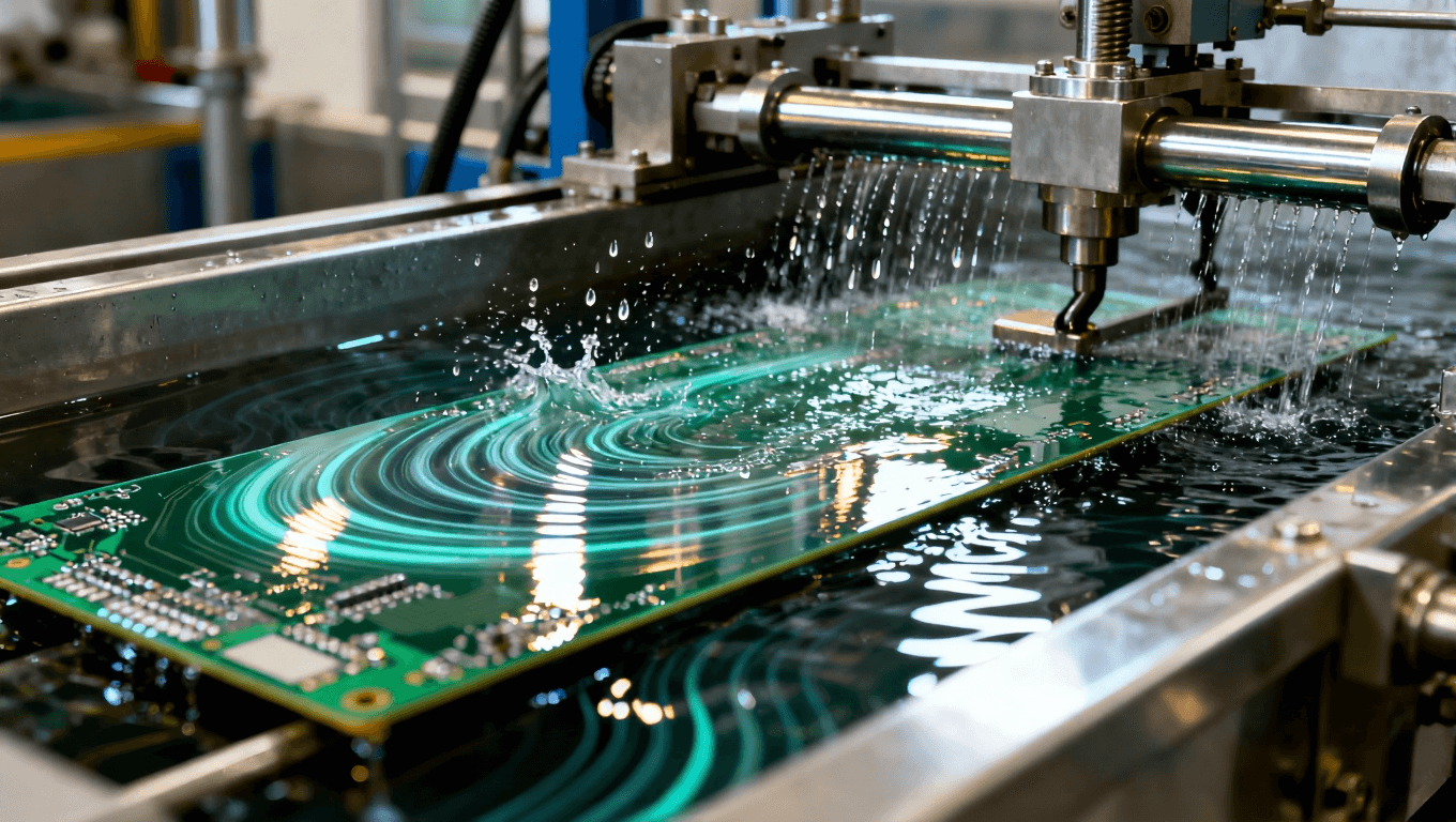 PCB沉銅設備流場優化與雙面噴淋系統操作工業場景