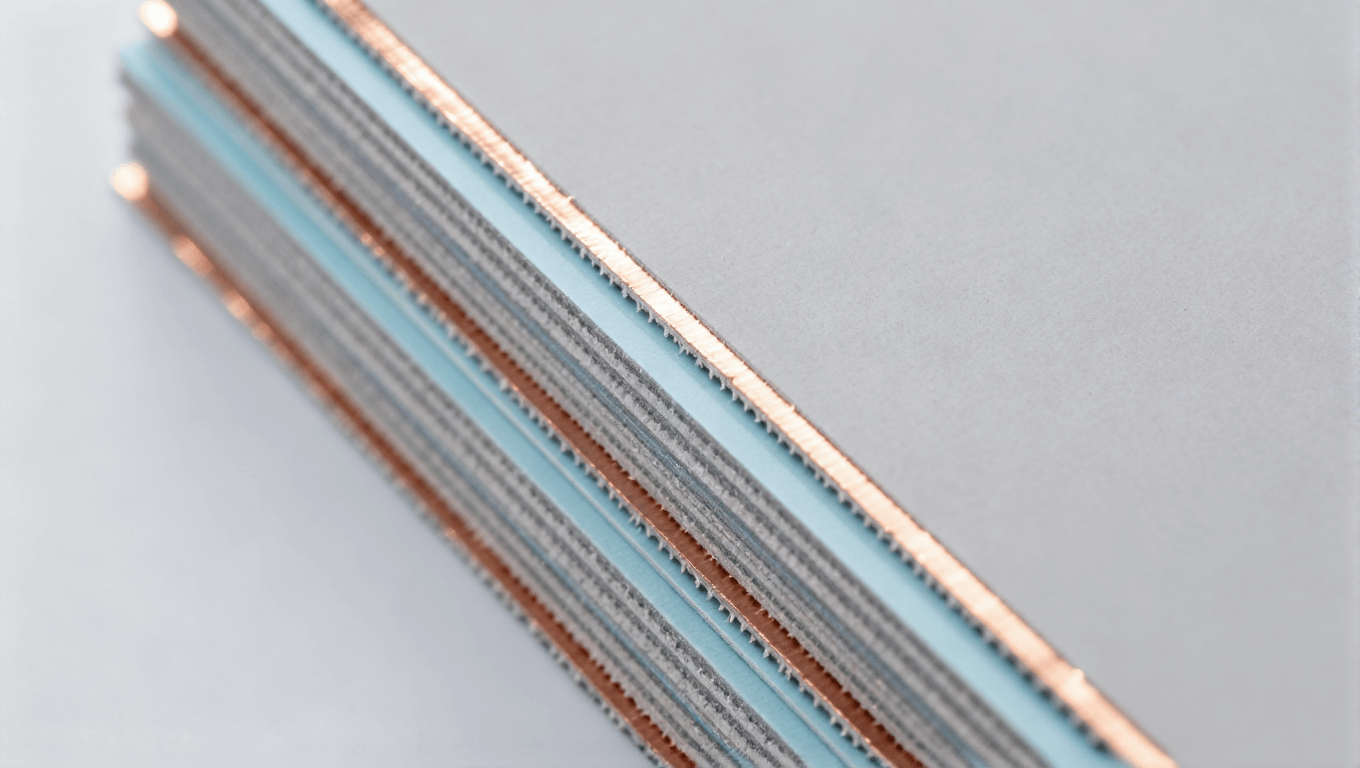 多層阻抗控制板切片 展示基材銅箔層疊結構