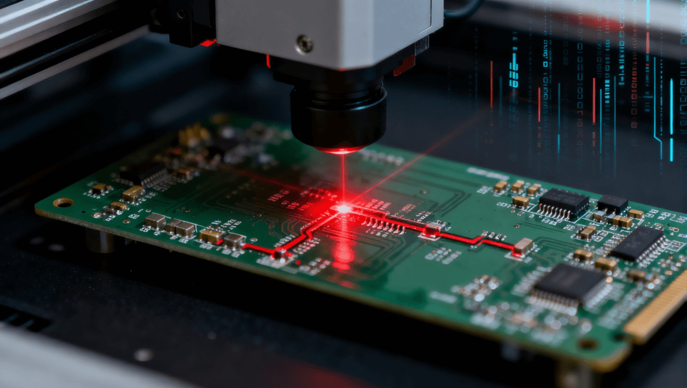 AOI檢測系統在PCB焊接中的應用，展示焊接缺陷識別與追溯流程，助力良率提升