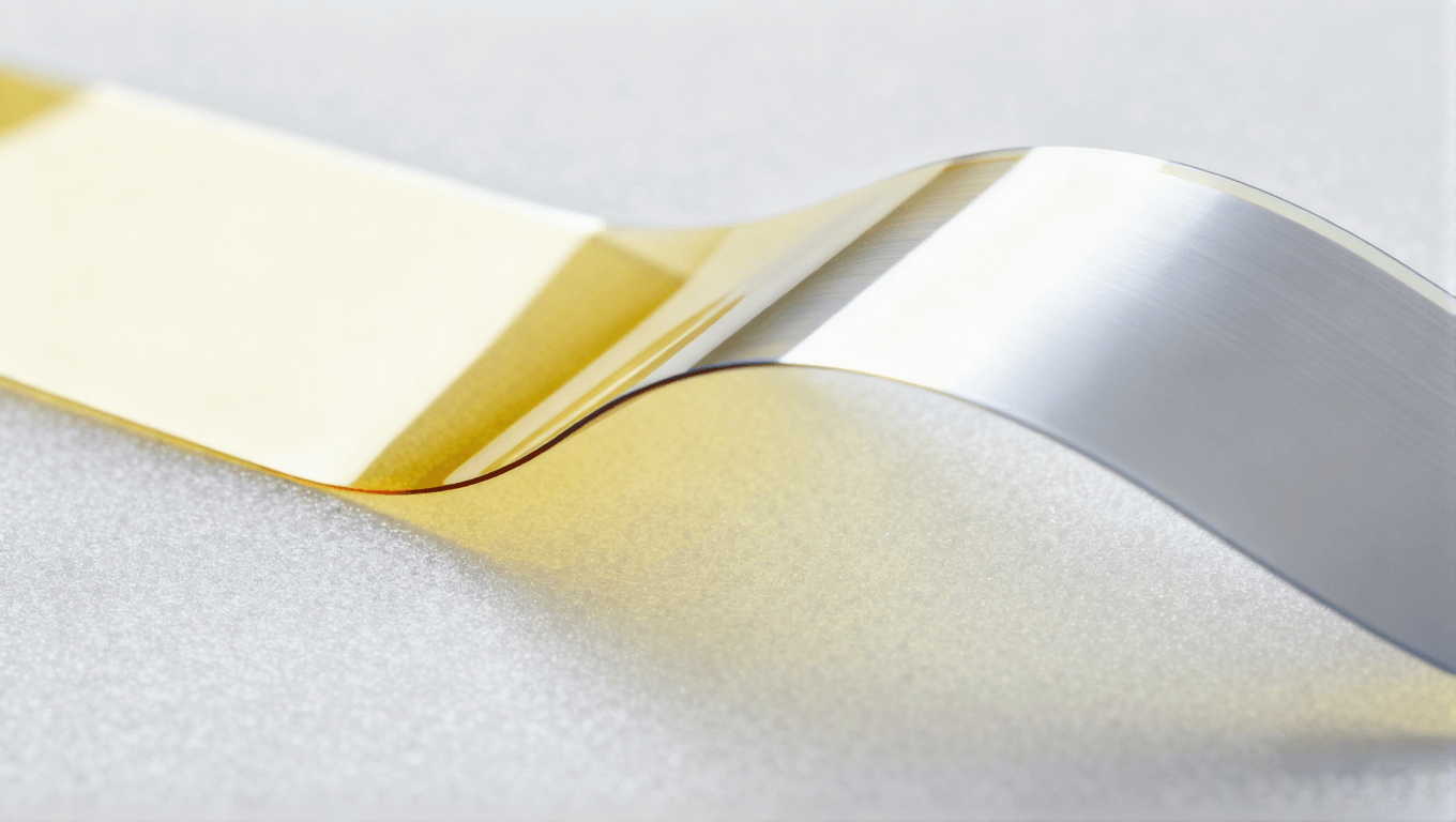 柔性PCB與菲林適配場景，展示可彎折基材與高精度菲林的貼合效果，用于智能穿戴設備制造