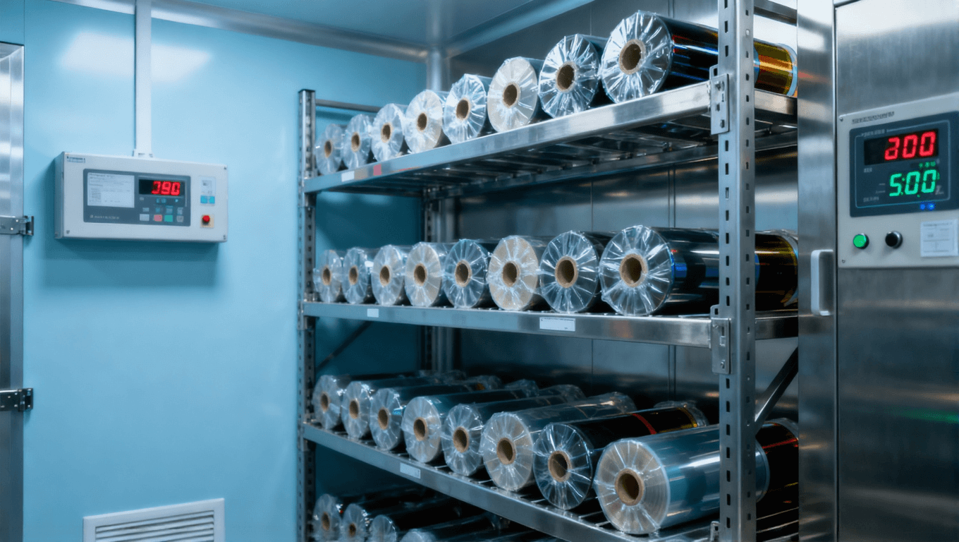 菲林專業存儲環境，恒溫恒濕控制室，確保感光材料性能穩定，防止變形與污染