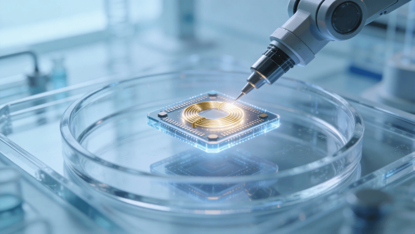 醫(yī)療植入設(shè)備微型無(wú)線充電PCB線圈應(yīng)用概念圖