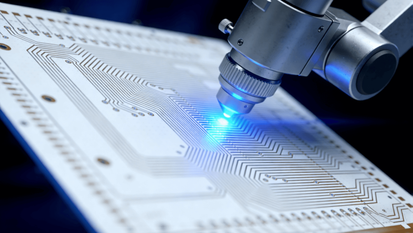 激光檢測設備精密測量陶瓷基板線寬線距過程